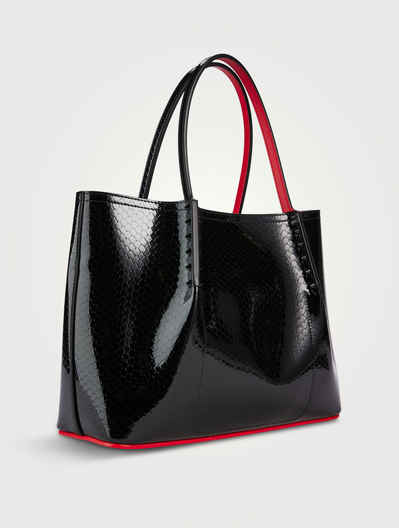 CHRISTIAN LOUBOUTIN Small Cabarock Feather-Embossed Patent