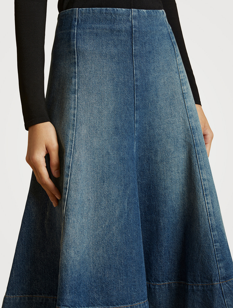 The Lennox Denim Midi Skirt