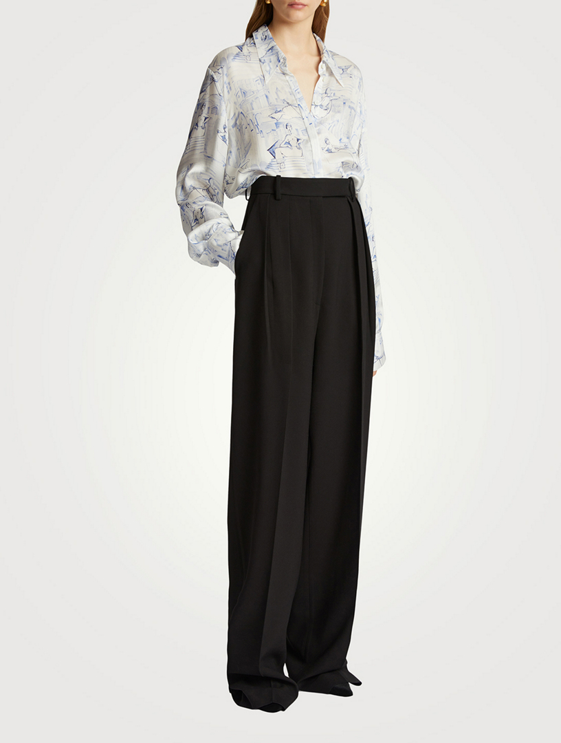 The Minta Printed Satin Shirt
