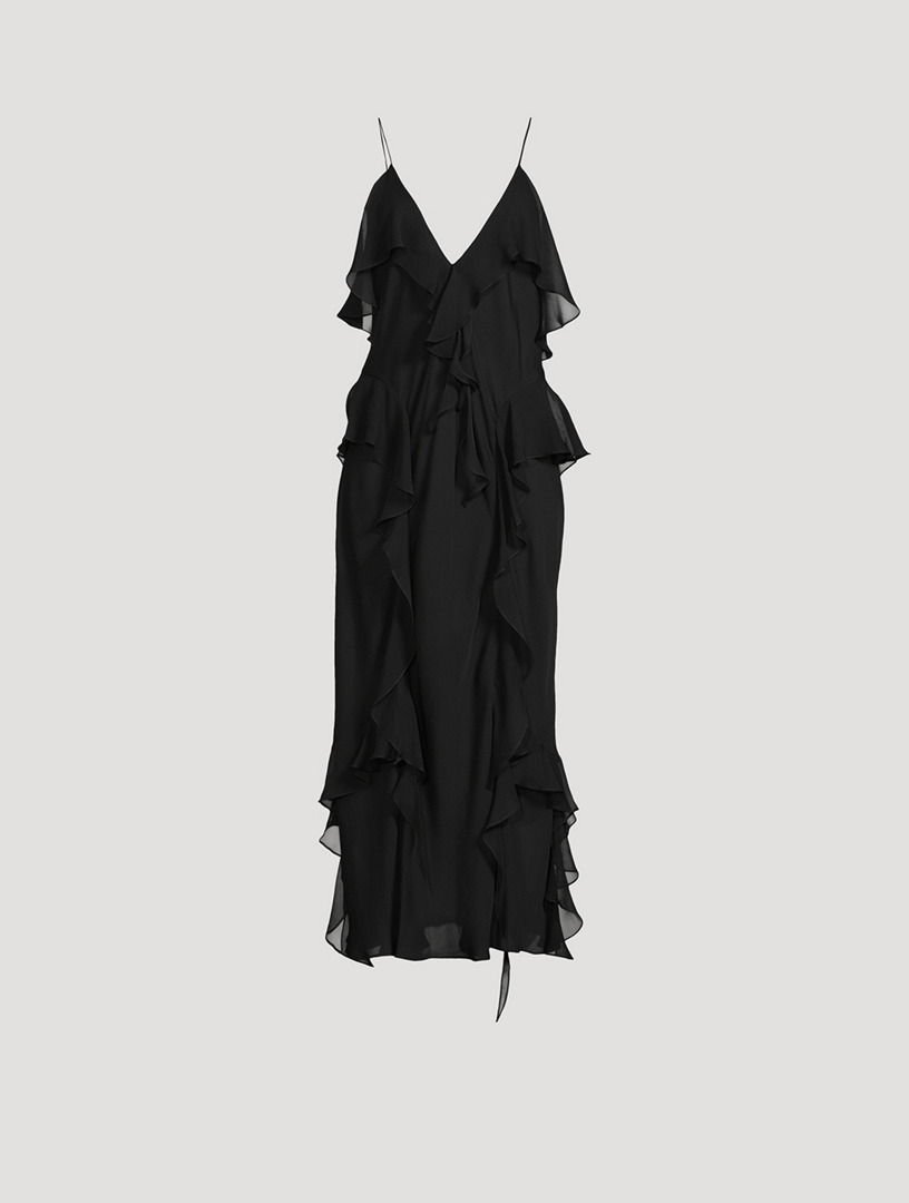 The Pim Ruffled Silk Slip Dress