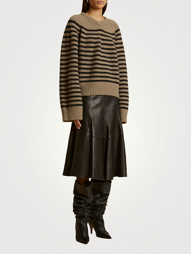 Khaite striped outlet sweater