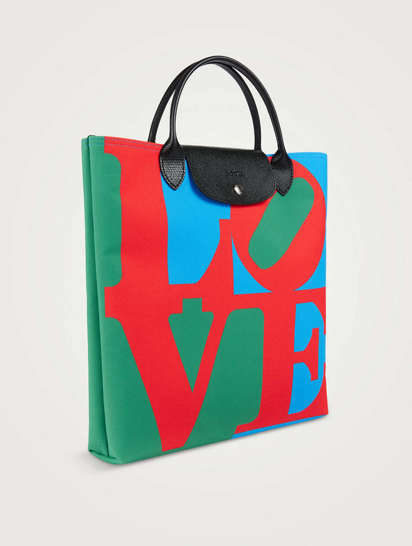 数量限定*LONGCHAMP×ROBERT INDIANA♡手提げ トートバッグ LONGCHAMP × ROBERT INDIANA 私のバディはLOVEアート