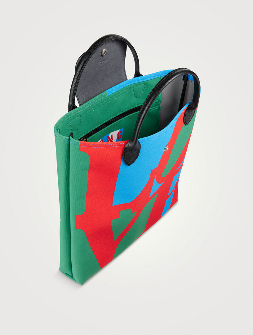 LONGCHAMP Longchamp x Robert Indiana Large Le Pliage Tote Bag