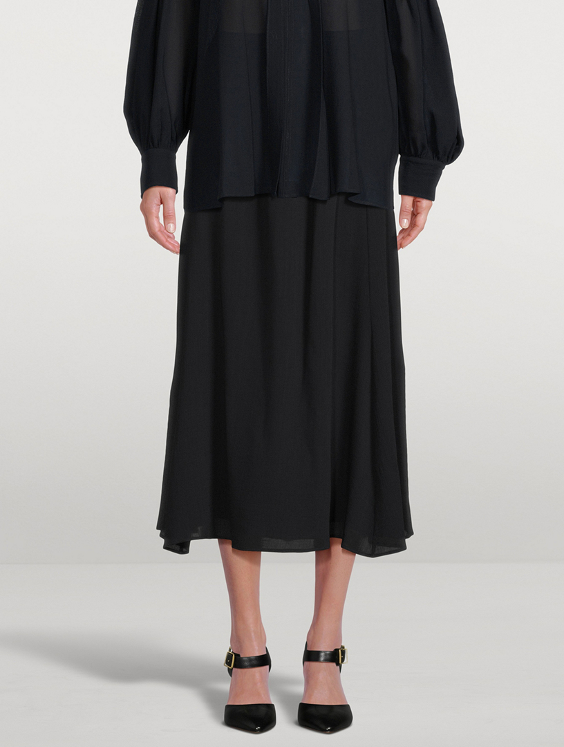 Wool Midi Skirt