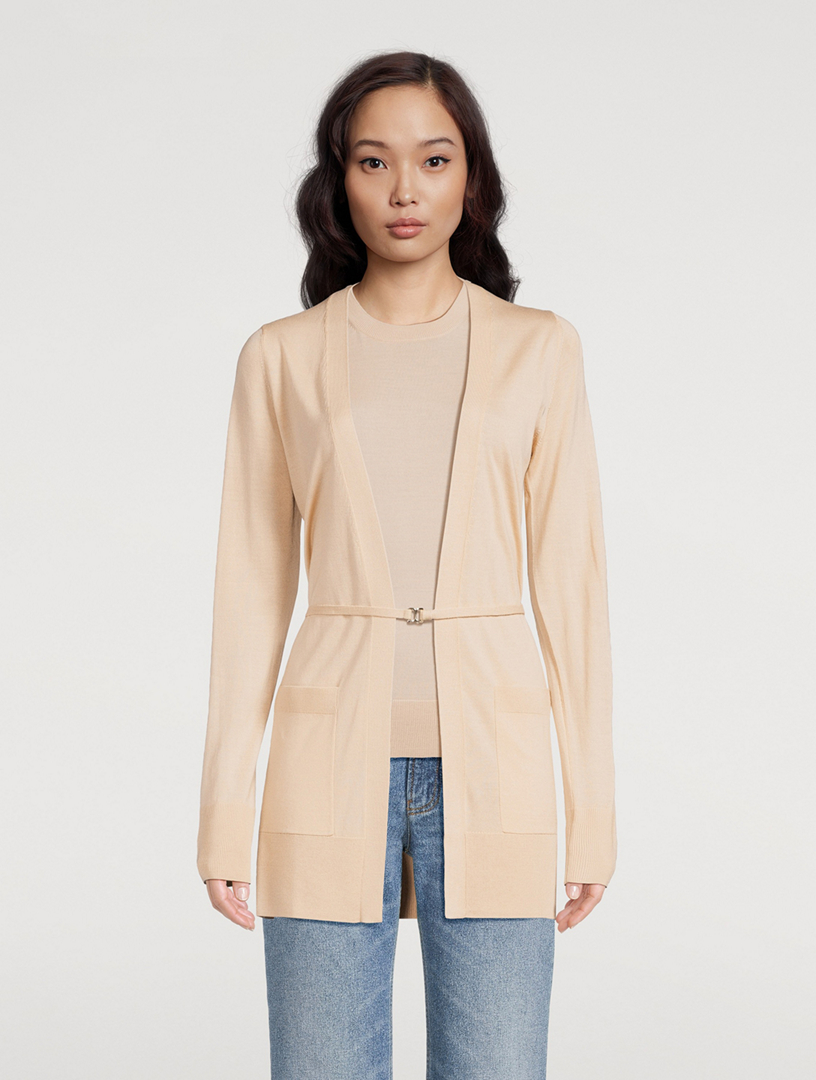 Marcie Belted Wool Cardigan