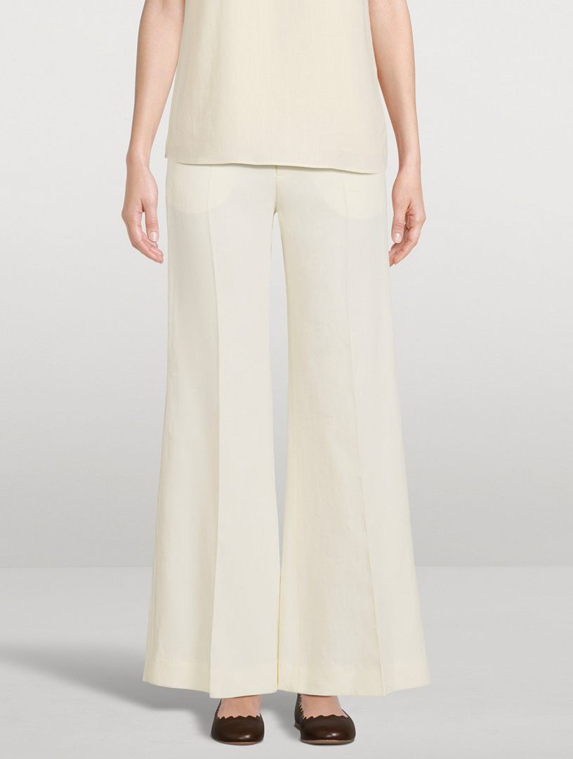 Linen Flared Trousers