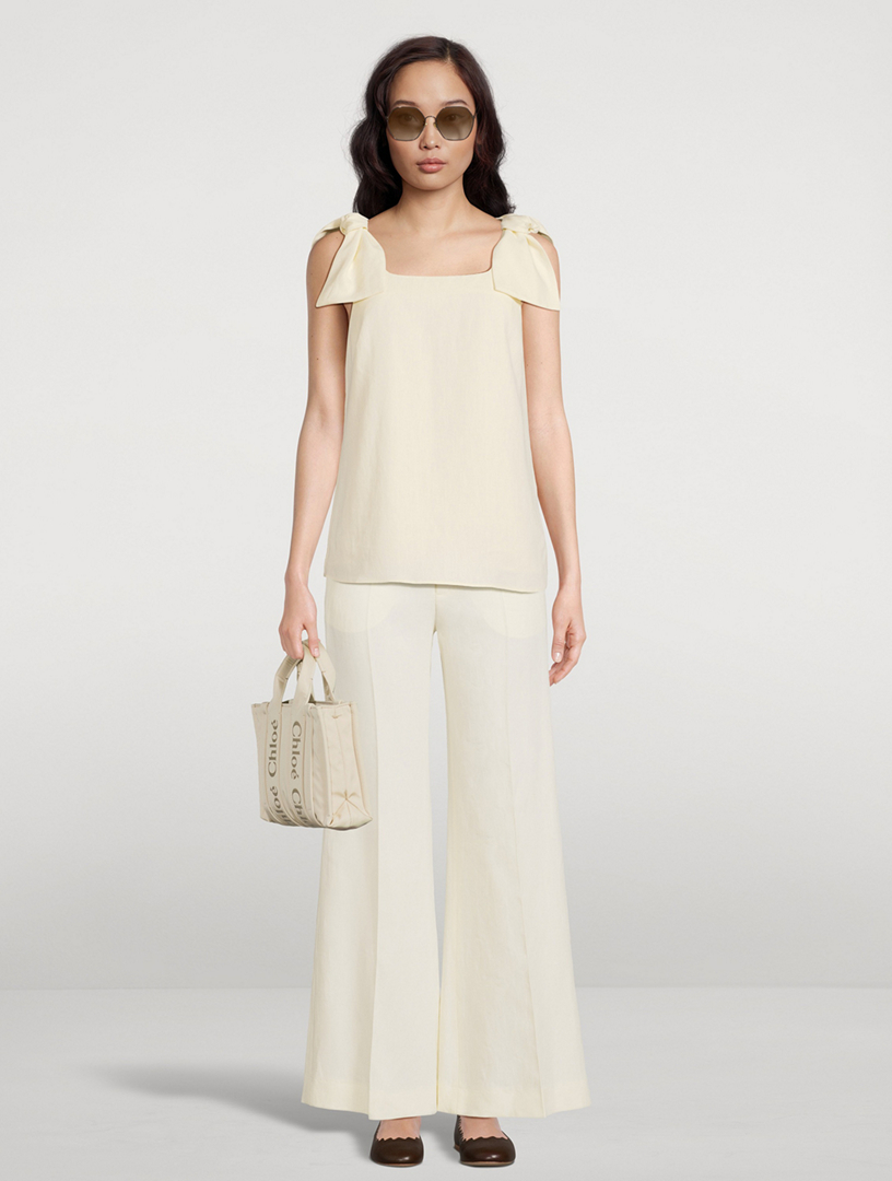 Linen Flared Trousers