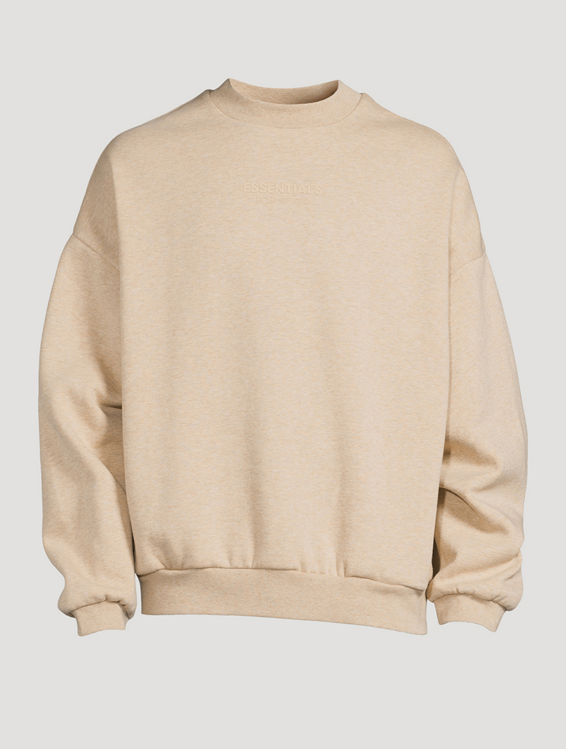 cotton blend crewneck sweatshirt fear of god essentials