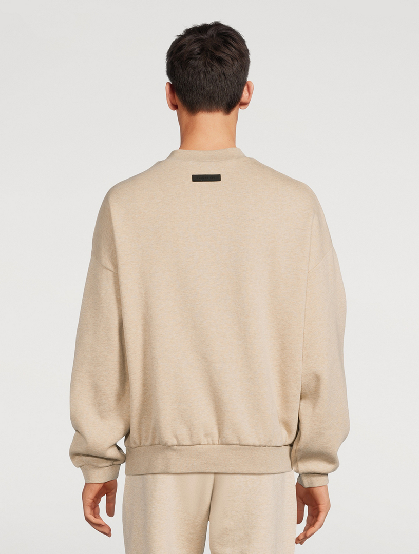 cotton blend crewneck sweatshirt fear of god essentials