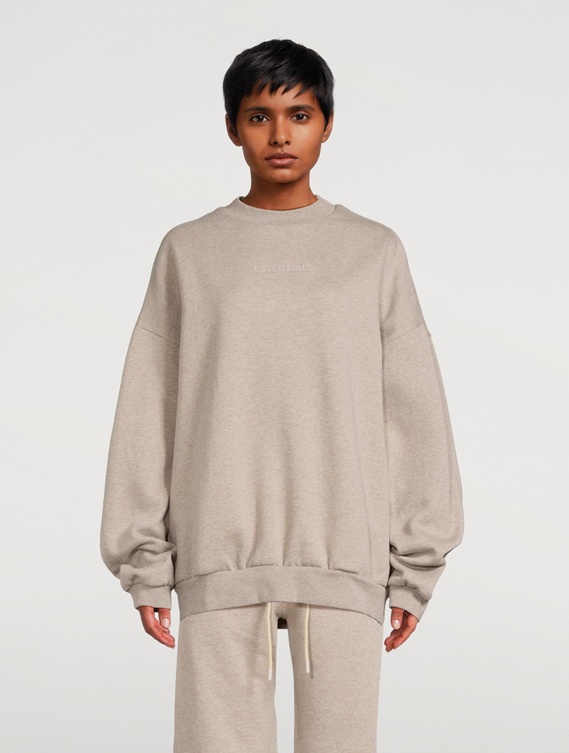 fear of god essentials cotton blend crewneck sweatshirt