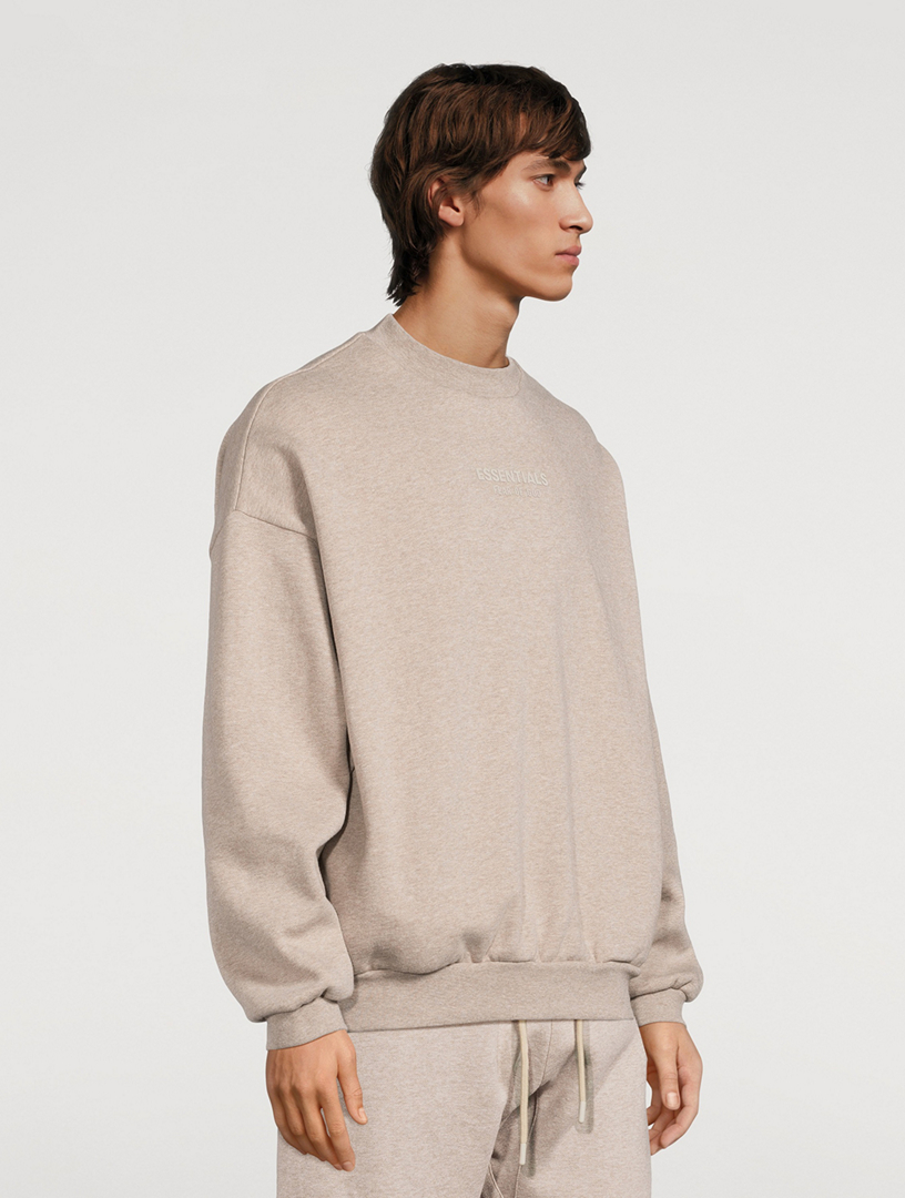 fear of god essentials cotton blend crewneck sweatshirt