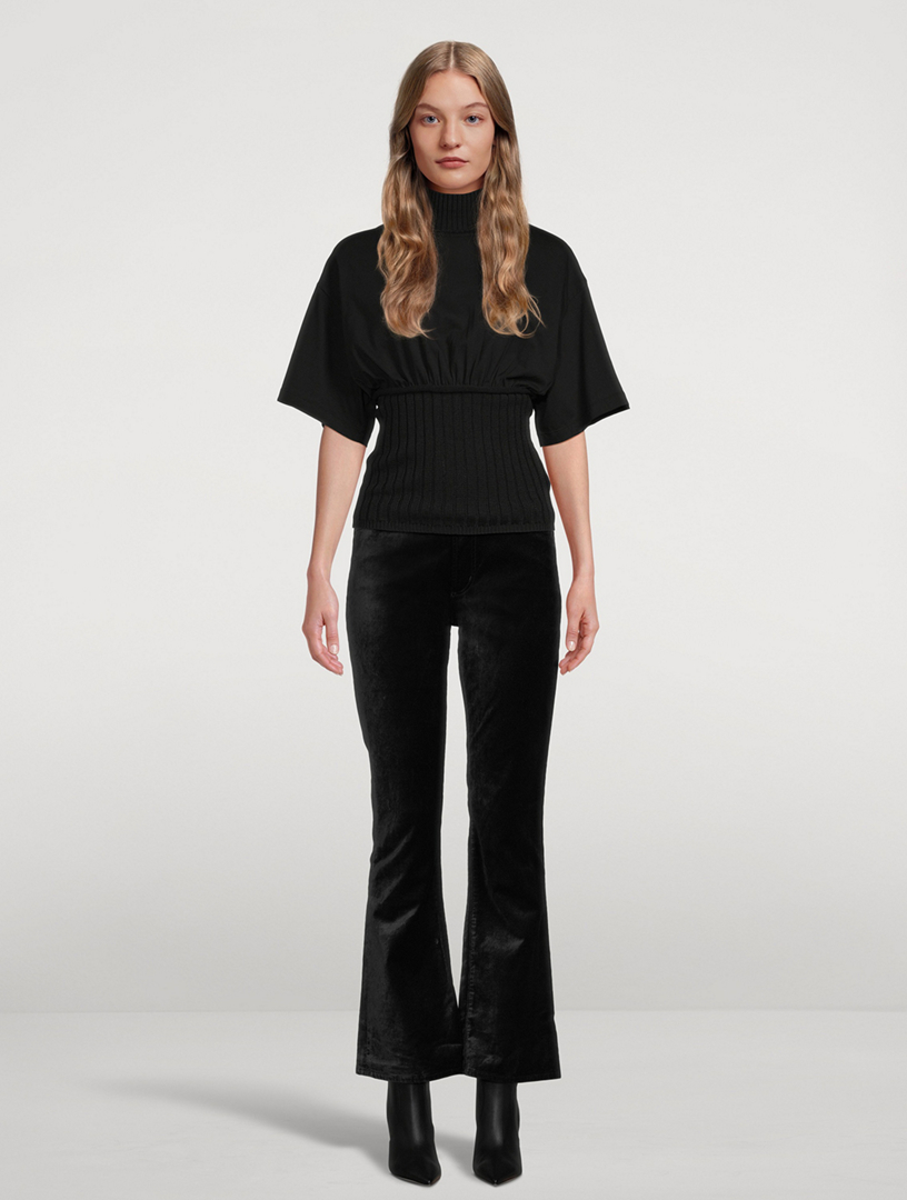 AGOLDE Nico Velvet Bootcut Trousers Holt Renfrew