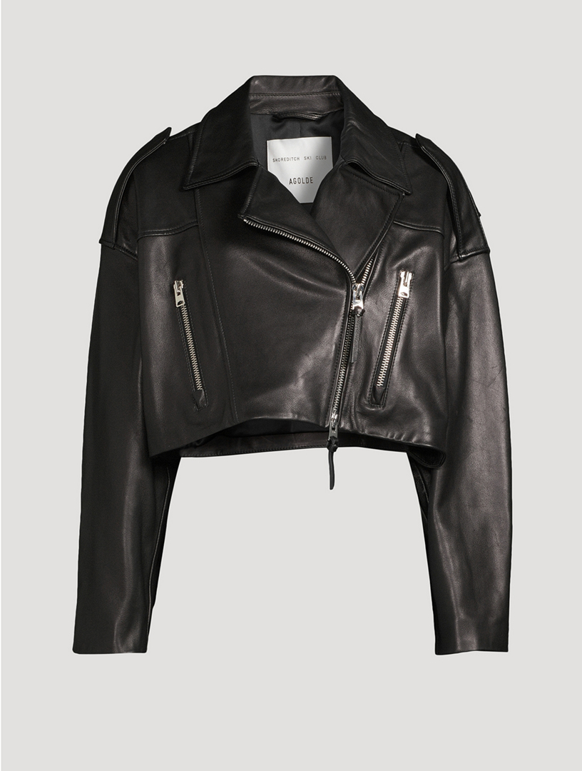 AGOLDE Agolde x Shoreditch Ski Club Remi Leather Biker Jacket