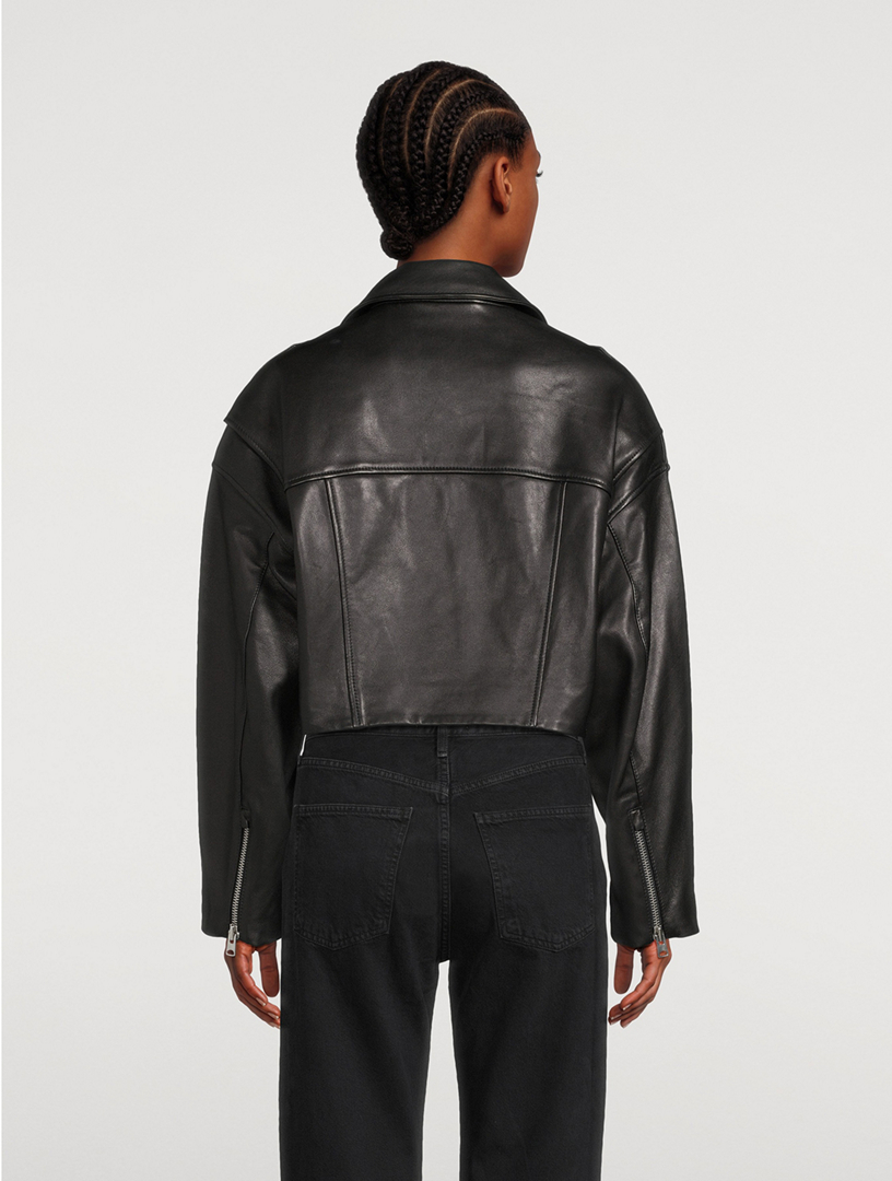 Agolde x Shoreditch Ski Club Remi Leather Biker Jacket