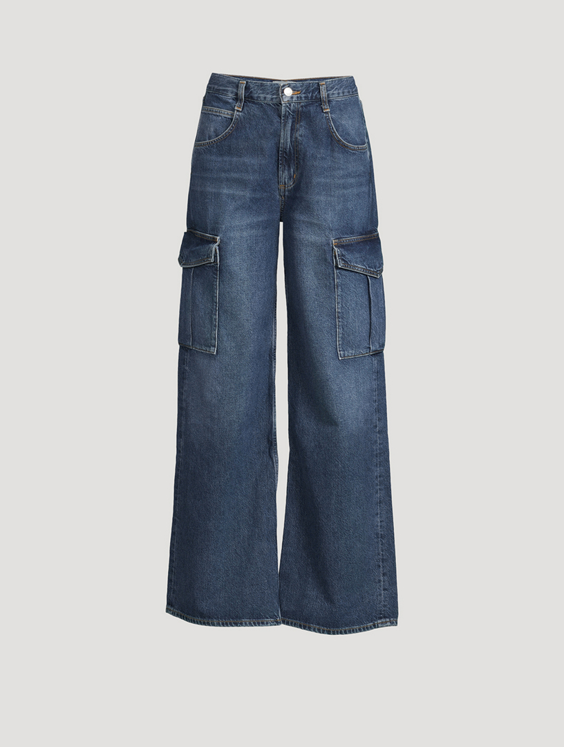 Wide-Leg Cargo Jeans