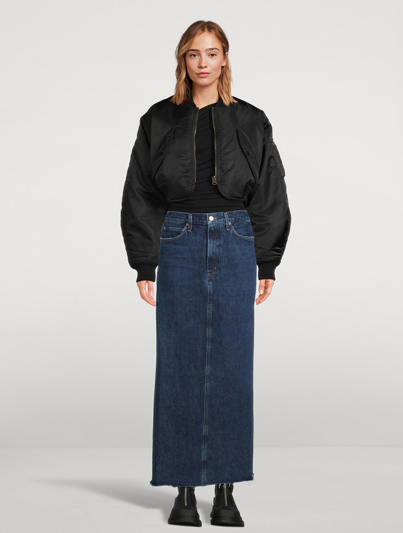 AGOLDE HILLA JEAN SKIRT