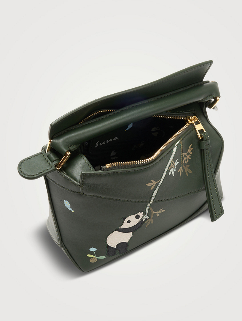LOEWE 
リピート ジップアラウンド ウォレット (エンボスカーフ) LOEWE Loewe x Suna Fujita Mini Puzzle Panda Leather Bag