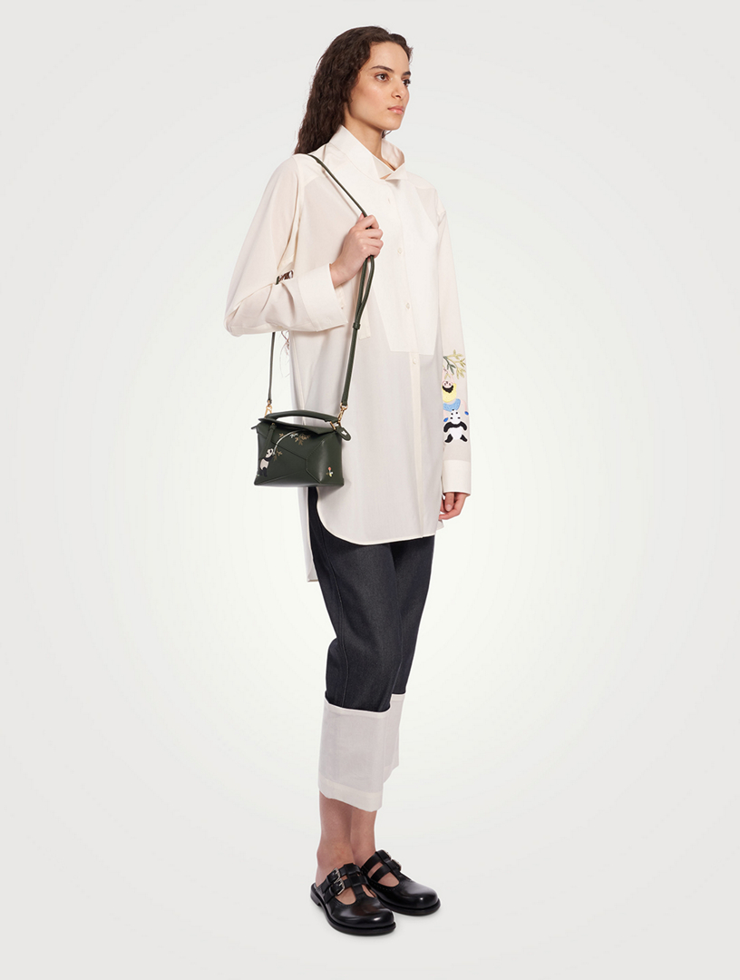 LOEWE Loewe x Suna Fujita Mini Puzzle Panda Leather Bag