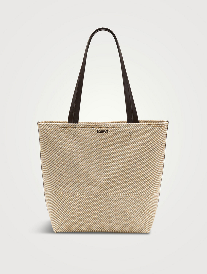 【LOEWE】PUZZLE FOLD TOTE MEDIUM◆A779G50X08 Medium Puzzle Fold tote in raffia Beige - LOEWE