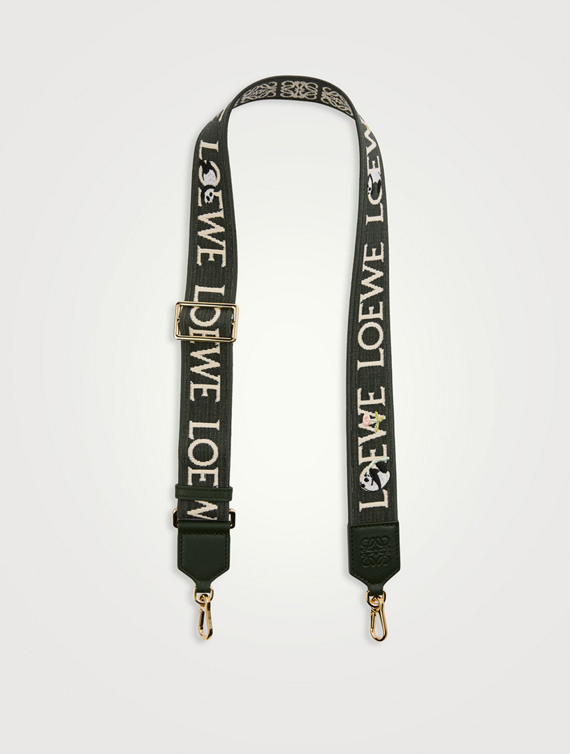 Anagram jacquard D-ring strap in grey - Loewe