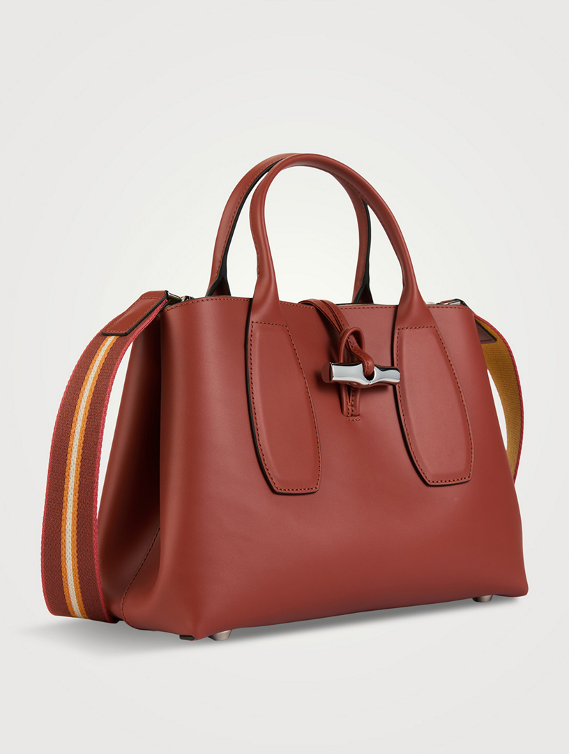 LONGCHAMP Medium Roseau Leather Top Handle Bag Holt Renfrew