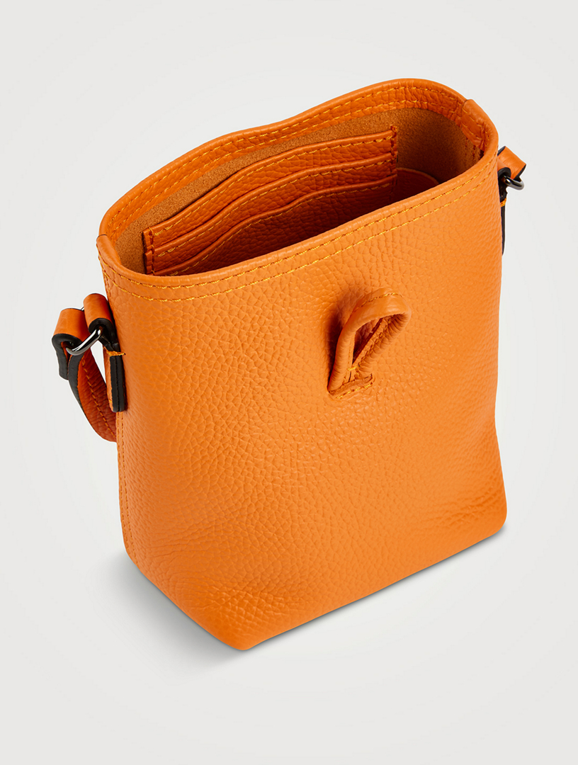 XS Roseau Leather Crossbody Bag