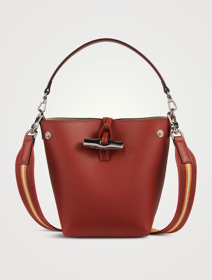 Leather crossbody on sale bucket bag