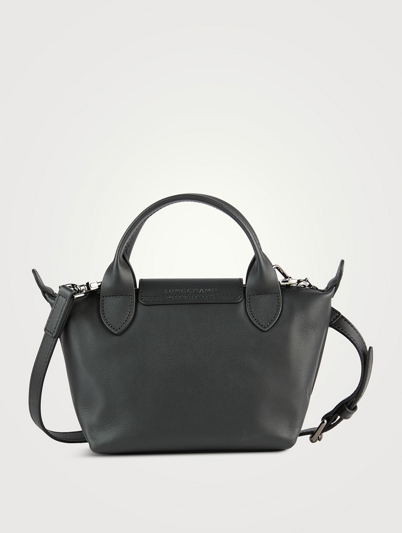 XS Le Pliage Xtra Leather Top Handle Bag