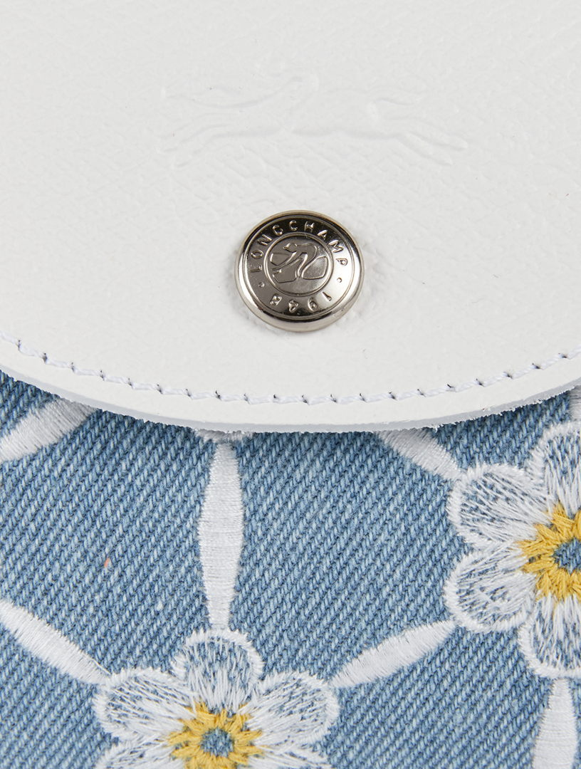 Le Pliage Collection Embroidered Top Handle Bag