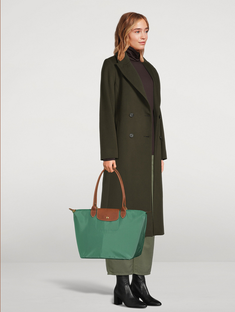 【送料&関税込】Longchamp le Pilage Original Green Small Han LONGCHAMP Le Pliage Green Shopper Medium, Chataigne braun