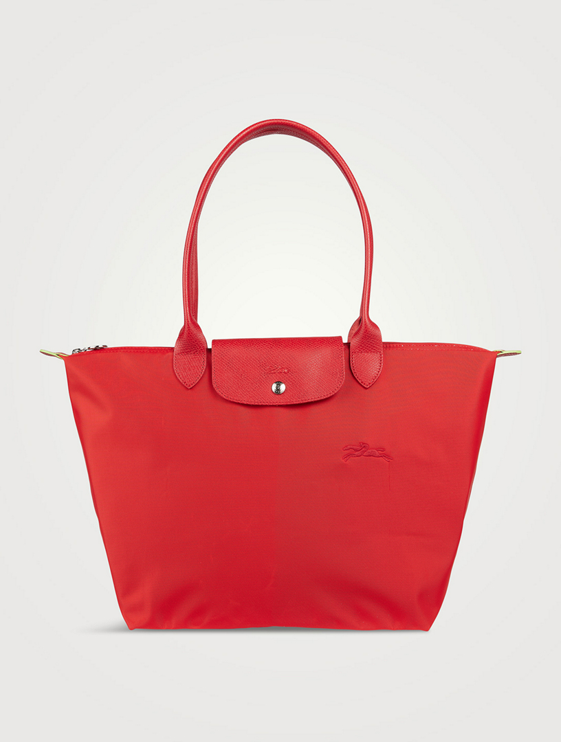 Longchamp le club large leather trimmed shoulder discount tote