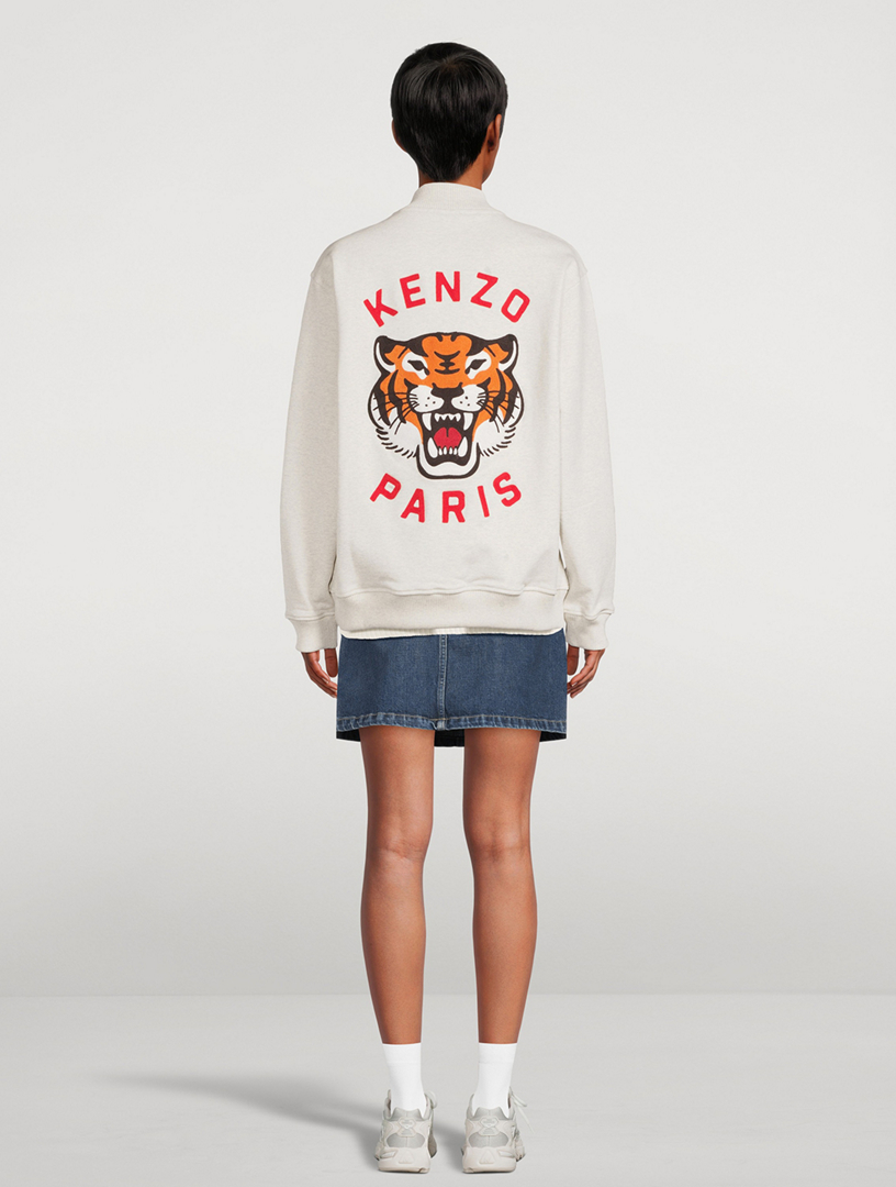 Kenzo Lucky Tiger Varsity Embroidered Bomber Jacket