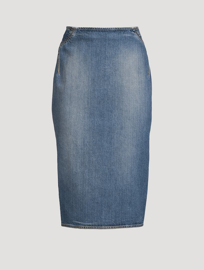 Denim Pencil Skirt