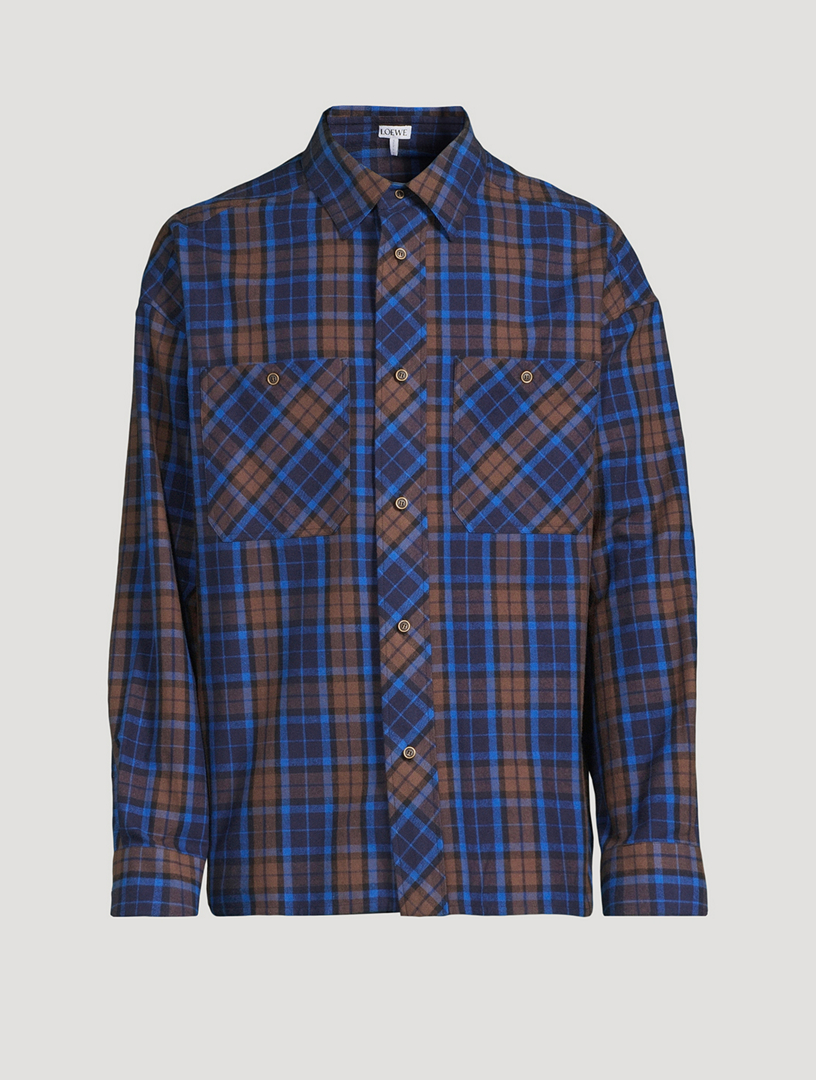 Cotton Overshirt Plaid Print