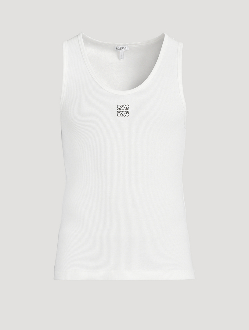 Men's Organic Cotton Essential Logo Tank Top in Optic