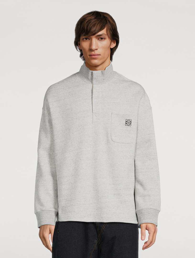 Cotton High-Neck Sweatshirt