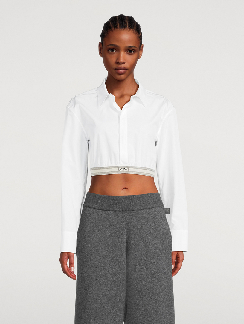 Cropped Poplin Shirt