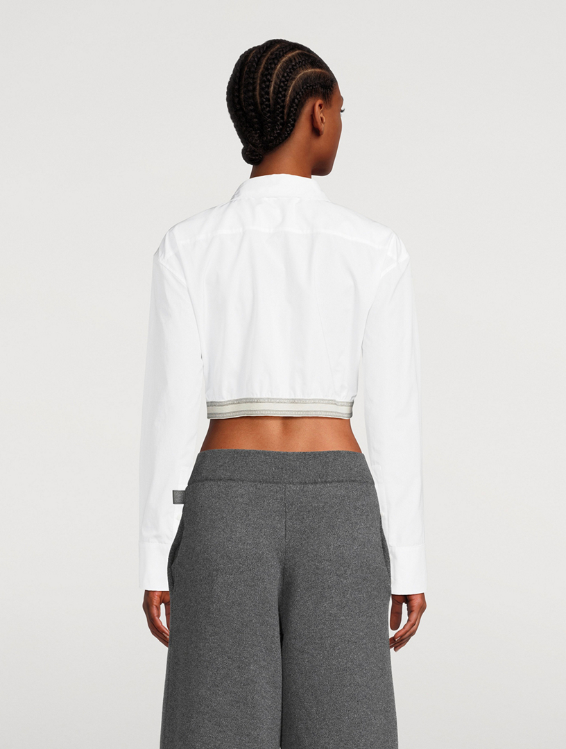 Cropped Poplin Shirt