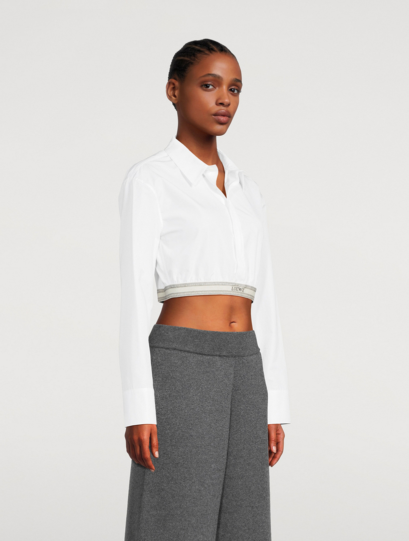 Cropped Poplin Shirt