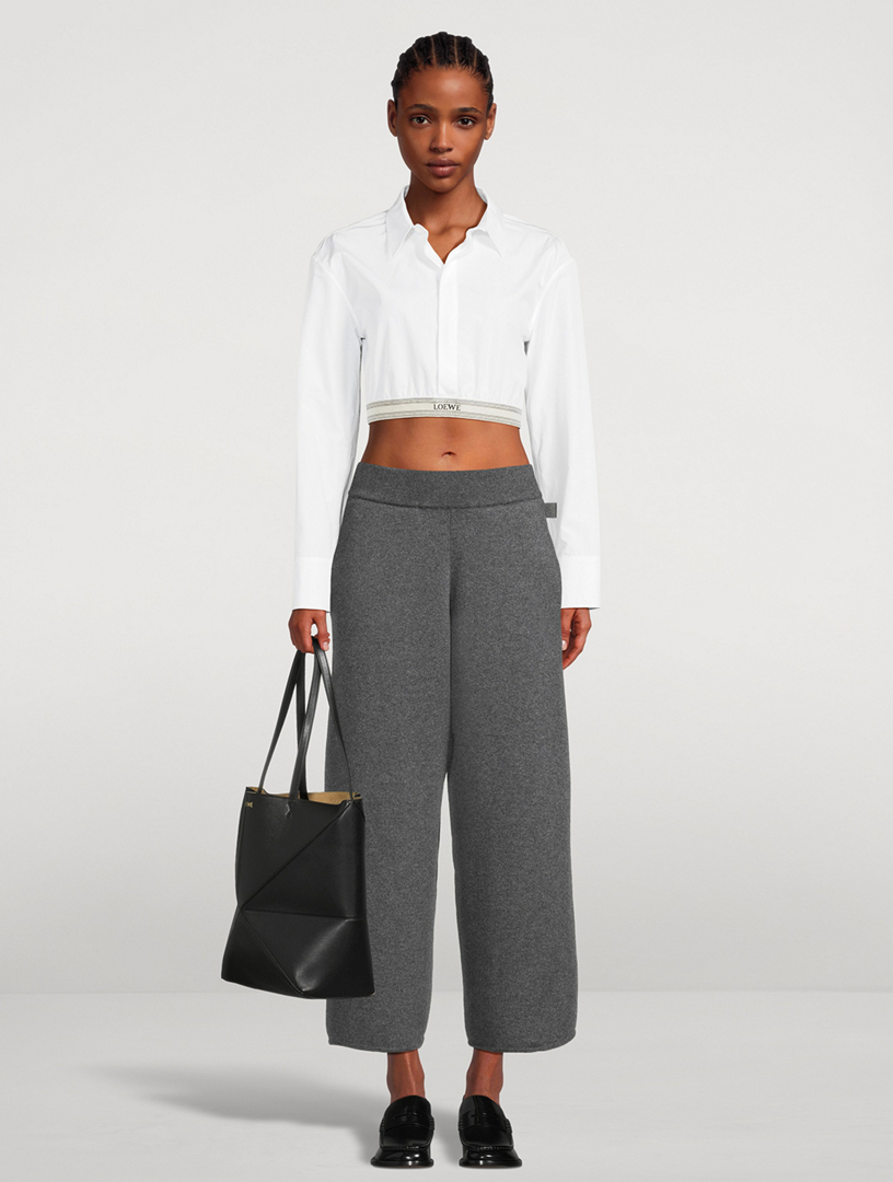 Cropped Poplin Shirt