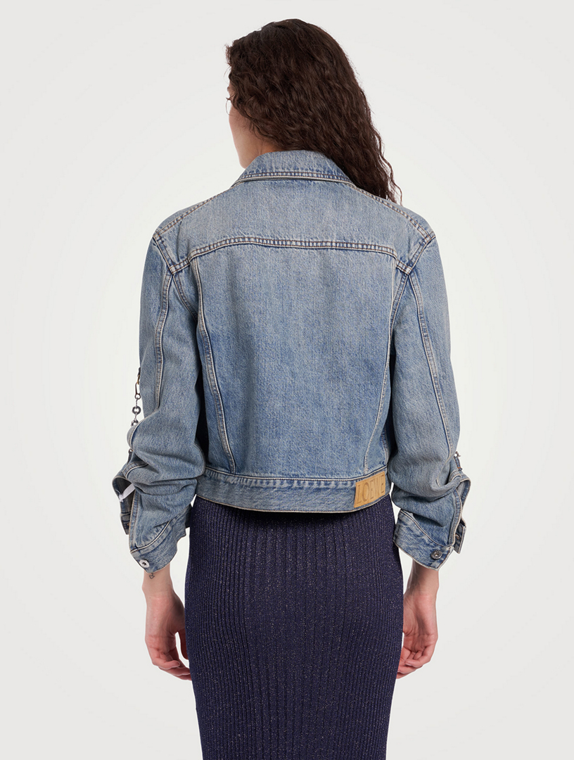 LOEWE Chain-Trimmed Denim Jacket | Holt Renfrew