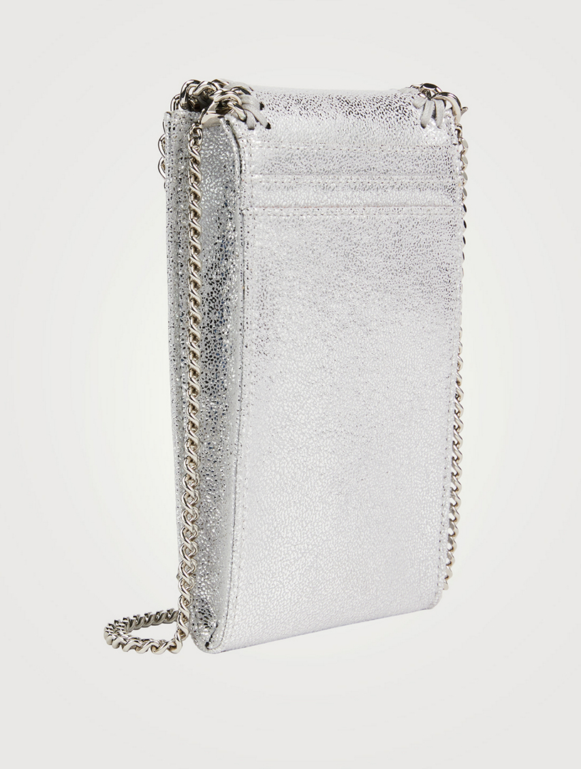 Falabella Metallic Crossbody Phone Pouch