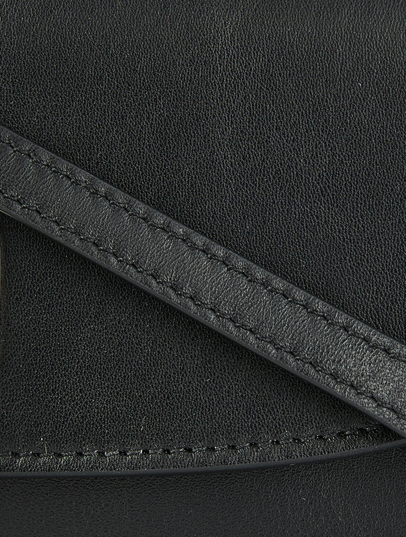 Tondo Crescent Leather Crossbody Bag