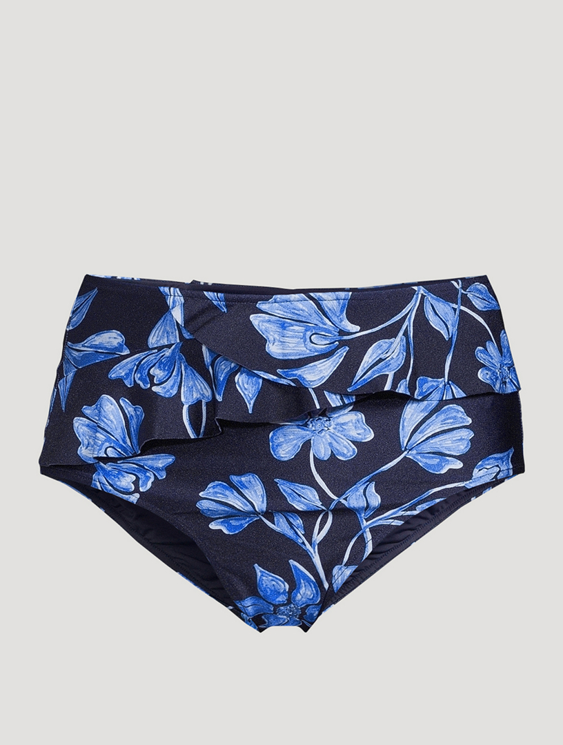 Nightflower High-Waisted Swim Bottoms