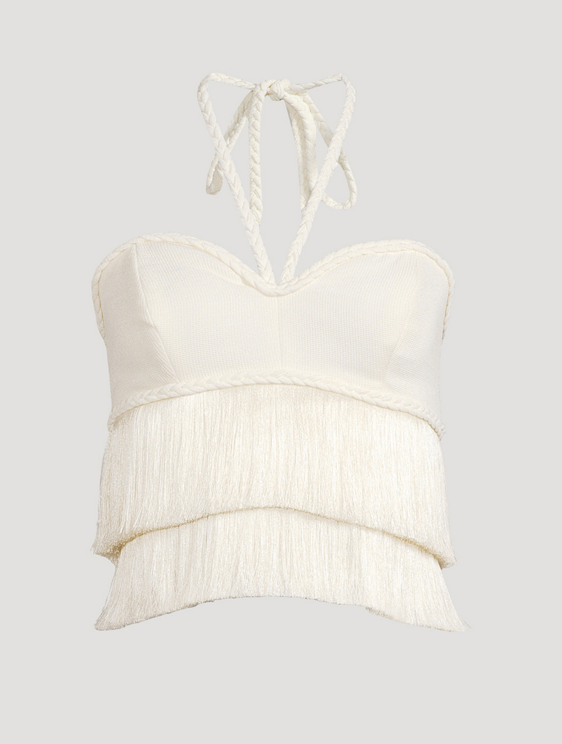 Fringe Halterneck Top