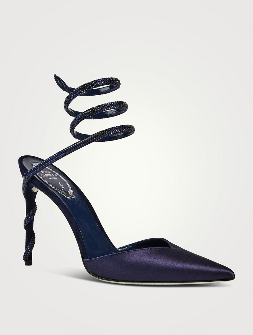 Cleo Crystal Satin Pumps