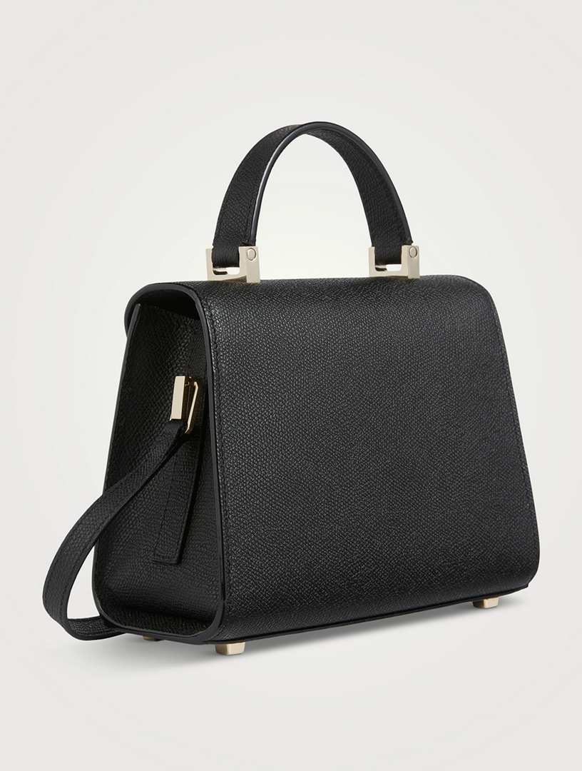 Micro Iside Leather Top Handle Bag