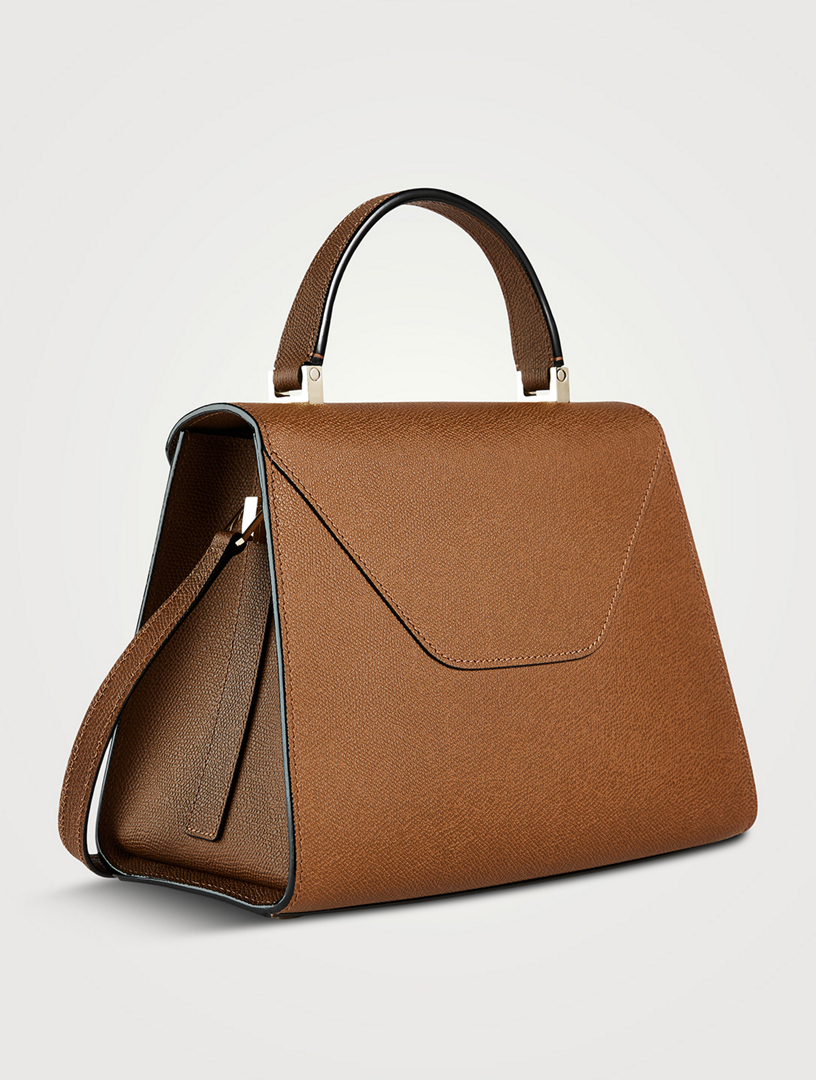 Medium Iside Leather Top Handle Bag