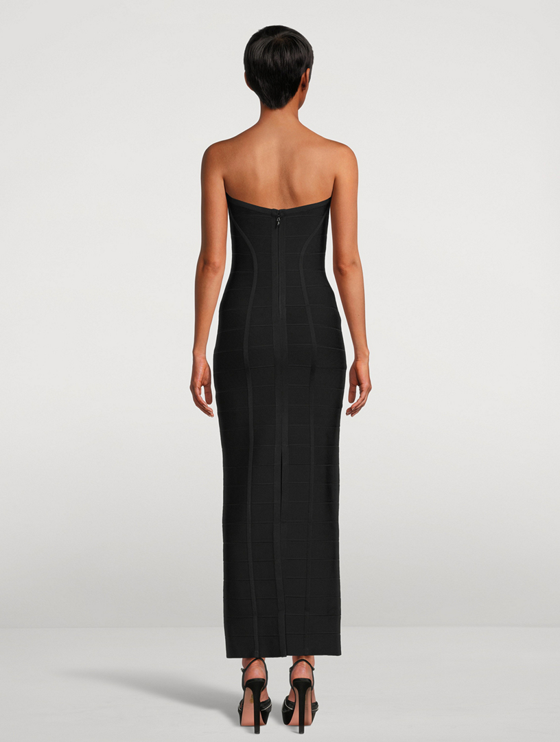 Robe Bustier HERVÉ LÉGER Années 90 - Stretch Multicolore, Taille M, Occasion Bon État
