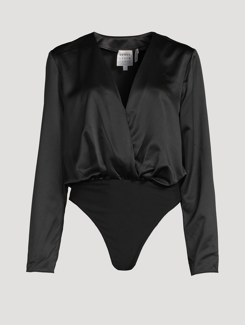 Long Sleeve Wrap Bodysuit